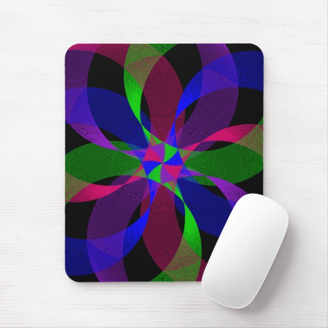 3D 2D Hybrid Geometric Mouse Pad Musmatta (Med mus)