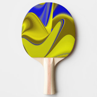 3D Abstract Rainbowart in Gold Yellow Blue Pingisracket