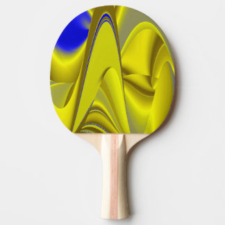 3D Abstract Rainbowart in Gold Yellow Blue Pingisracket