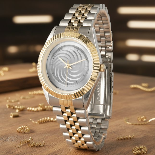 3D Abstrakt Geometrisk Illusionsmodern Konst Armba Armbandsur (Skapare uppladdad)
