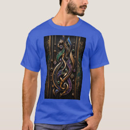 3D Abstrakt Kalligrafi med Ädelstenar T Shirt