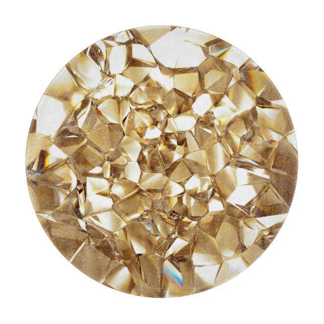 3D-abstrakt kristallkristaller guld struktur. (Framsidan)