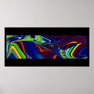 3D-Abstrakt Regnbågskonst Poster