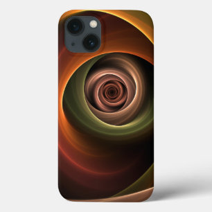 3D Abstrakt Warm Färg Modern Fractal Art i Spiral