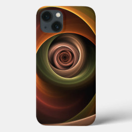 3D Abstrakt Warm Färg Modern Fractal Art i Spiral