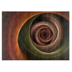 3D Abstrakt Warm Färg Modern Fractal Art i Spiral