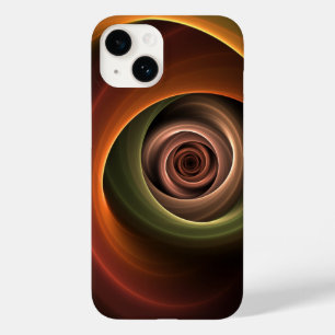 3D Abstrakt Warm Färg Modern Fractal Art i Spiral