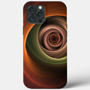 3D Abstrakt Warm Färg Modern Fractal Art i Spiral