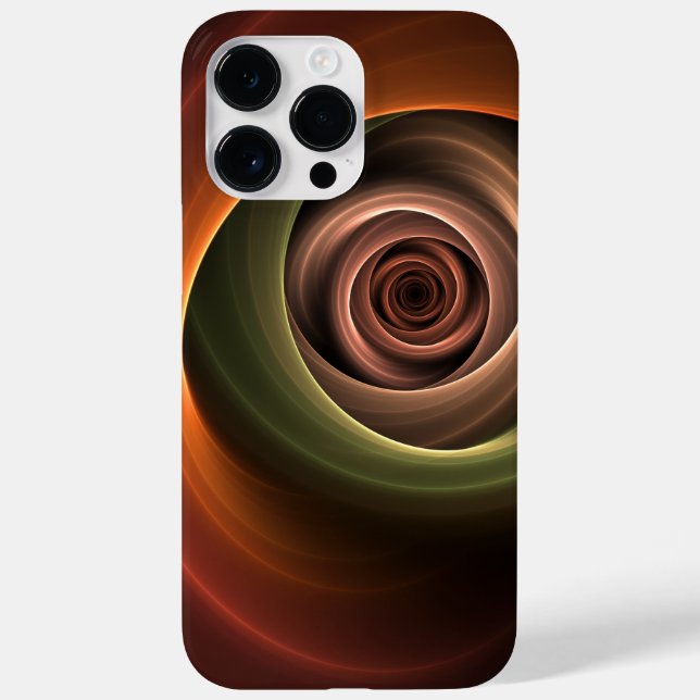 3D Abstrakt Warm Färg Modern Fractal Art i Spiral (Baksida)