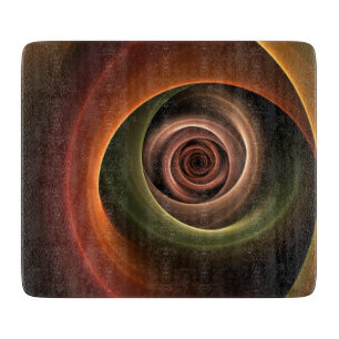 3D Abstrakt Warm Färg Modern Fractal Art i Spiral