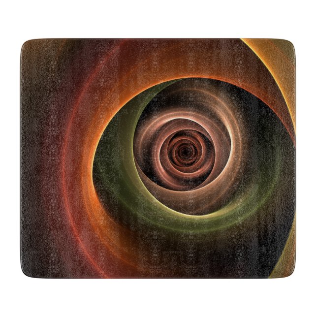 3D Abstrakt Warm Färg Modern Fractal Art i Spiral (Framsidan)