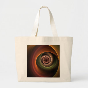 3D Abstrakt Warm Färg Modern Fractal Art i Spiral Jumbo Tygkasse