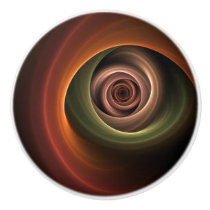 3D Abstrakt Warm Färg Modern Fractal Art i Spiral Knopp