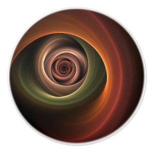 3D Abstrakt Warm Färg Modern Fractal Art i Spiral Knopp