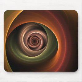 3D Abstrakt Warm Färg Modern Fractal Art i Spiral Musmatta