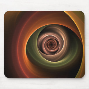 3D Abstrakt Warm Färg Modern Fractal Art i Spiral Musmatta