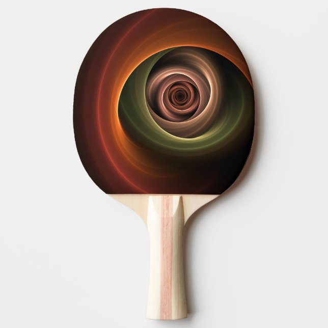 3D Abstrakt Warm Färg Modern Fractal Art i Spiral Pingisracket (Framsidan)