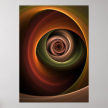 3D Abstrakt Warm Färg Modern Fractal Art i Spiral