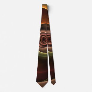 3D Abstrakt Warm Färg Modern Fractal Art i Spiral Slips