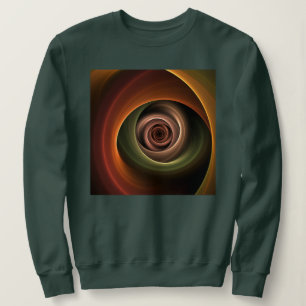 3D Abstrakt Warm Färg Modern Fractal Art i Spiral T Shirt