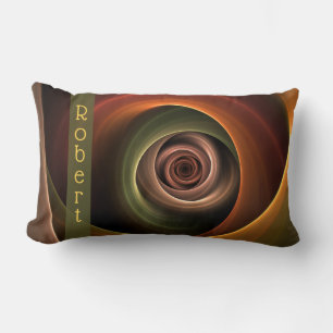 3D Abstrakt Warm Färg Modern Fractal Namn Lumbarkudde