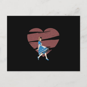 3D Alice och Red Heart Vykort