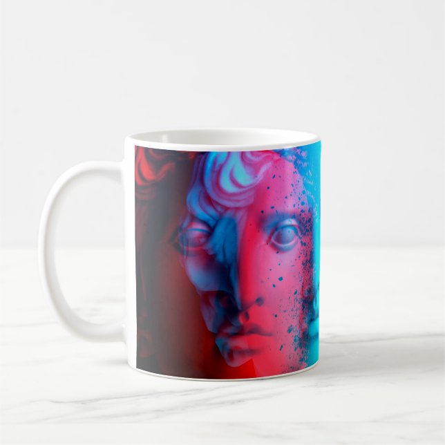 3d anaglyph effect. Covid-mutants. David Apollo. G Kaffemugg (Vänster)