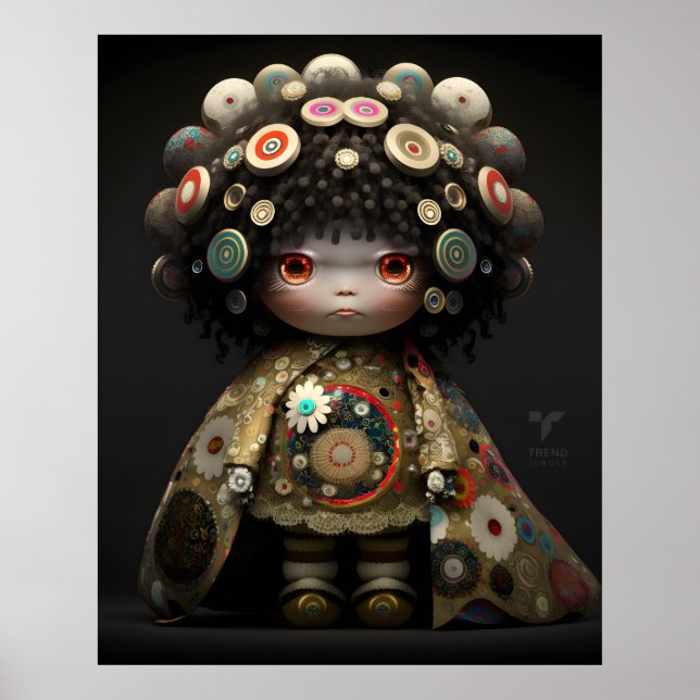 3D Anime Doll Poster av Takashi Murakami (Framsidan)