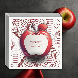 3D-äpple från vår Öga Geometric Baby Shower Pappersservett