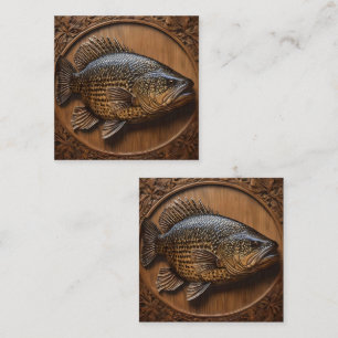3D Australian Murray Cod Textured Print. Fyrkantigt Visitkort