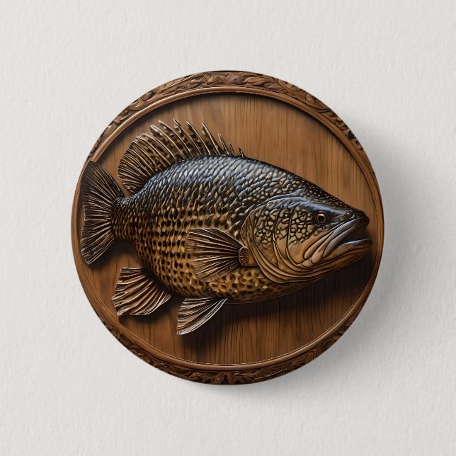 3D Australian Murray Cod Textured Print. Knapp (Framsida)