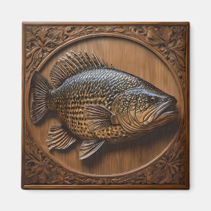 3D Australian Murray Cod Textured Print. Magnet