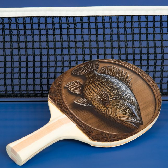 3D Australian Murray Cod Textured Print. Pingisracket (Insitu)