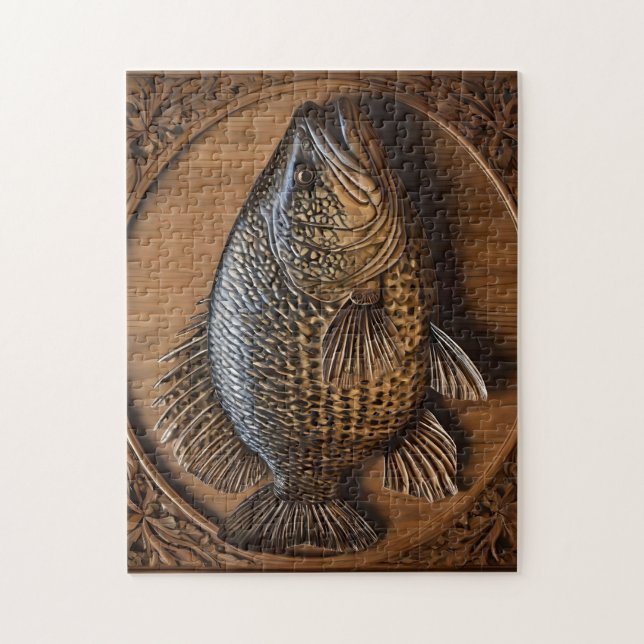 3D Australian Murray Cod Textured Print. Pussel (Vertikal)