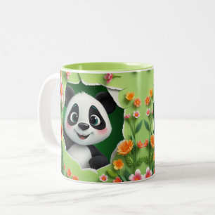 3D baby panda Hål i en väggförpackning Mugg