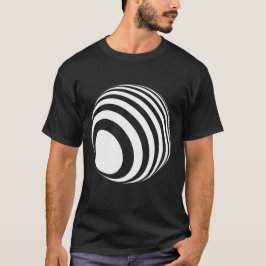 3D-Ball mit weißen Streifen -  T Shirt