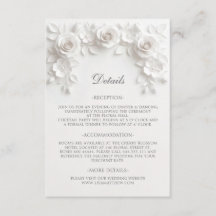 3D Barocka Rosor Minimalistisk Vit