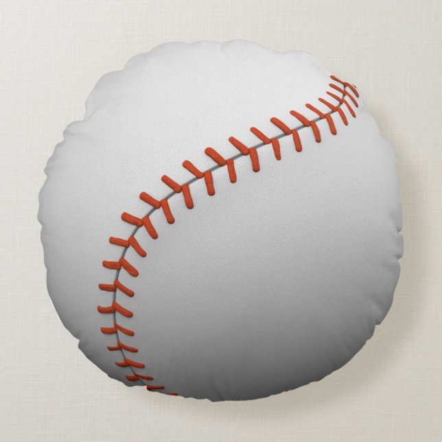 3D baseboll Rund Kudde (Framsidan)