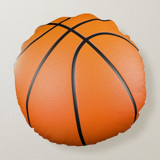 3D basketboll Rund Kudde (Baksidan)