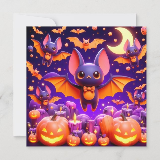 3D bats pumpkins halloween (Framsida)