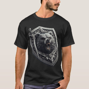 3d Bear Shield T Shirt