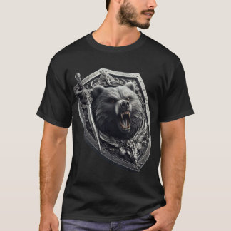 3d Bear Shield T Shirt