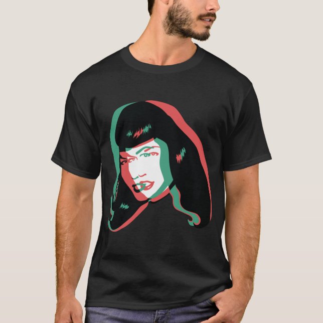 3D Bettie Page present T Shirt (Framsida)