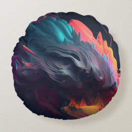 3D Bild Anpassad design Rund Kudde