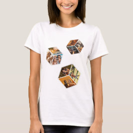 3D-Bilderwürfel im Raum, 9 Foto-Kollage in 3D T Shirt