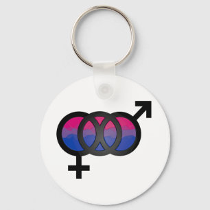 3D Bisexuell symbol Nyckelring