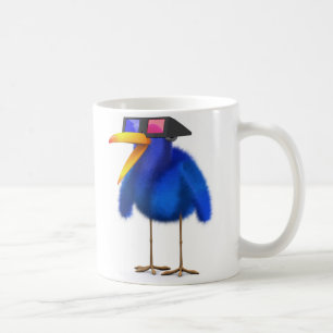 3d Blå Bird 3d-film Kaffemugg