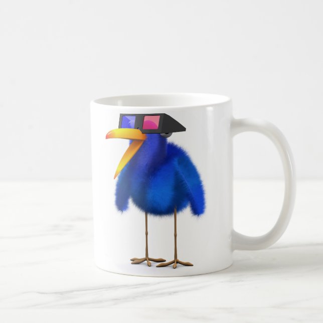 3d Blå Bird 3d-film Kaffemugg (Höger)
