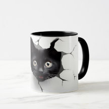 3D Black Cat Mugg 10