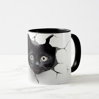3D Black Cat Mugg 10
